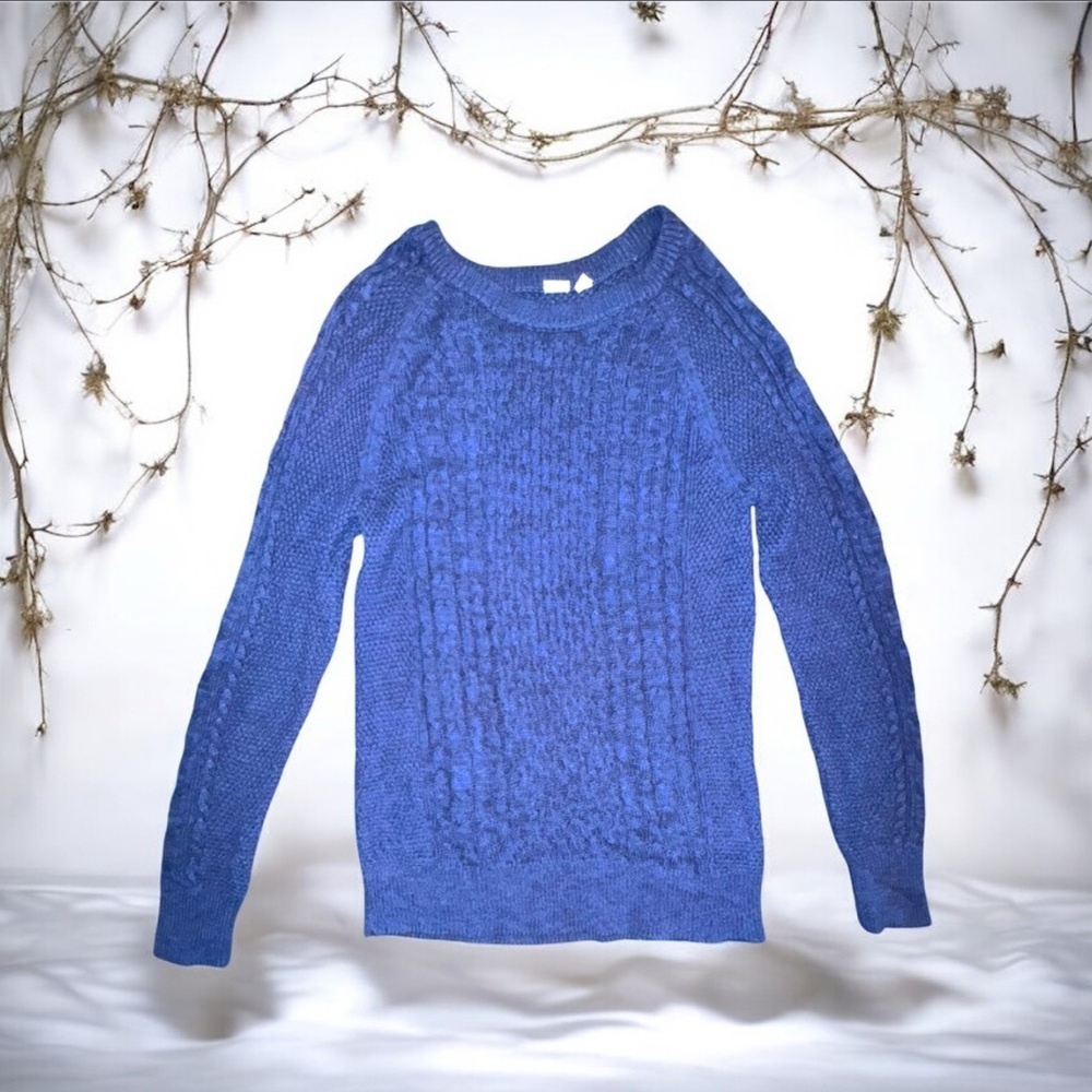 GAP Deep Blue Women's Cable Knit Sweater